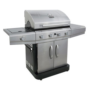 Char-Broil 4 Burner Gas Grill - Stainless Steel with Gray Sides
