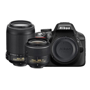 Nikon D3300 DSLR Camera with 18-55mmVR and 55-200mmVR Lenses and Case