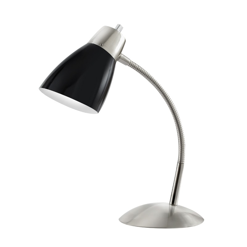 Tensor 18 Gooseneck Desk Lamp With Black Shade Brushed Steel Tensor 18 Gooseneck Desk Lamp With Black Shade Brushed Steel Pcrichard Com 17973 002