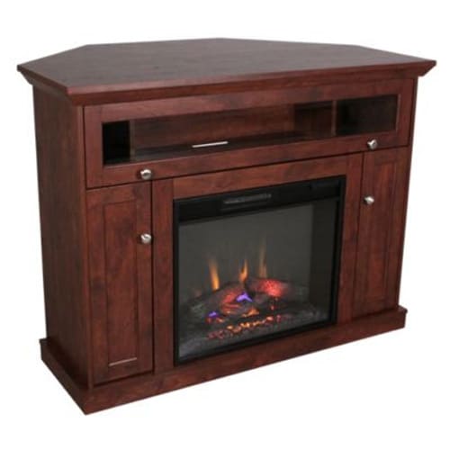 Bell'O Windsor 46" 2 Shelf Electric Fireplace TV Console Dark Cherry
