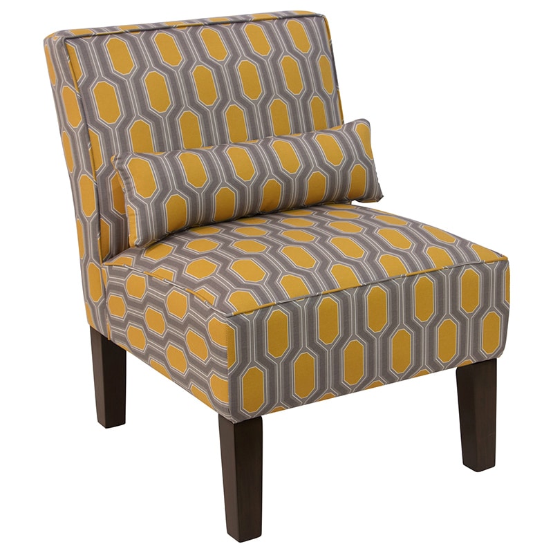 Skyline Furniture Armless Linen Fabric Accent Chair Hexagon Yellow Skyline Furniture Armless Linen Fabric Accent Chair Hexagon Yellow Pcrichard 5705hxgylwog