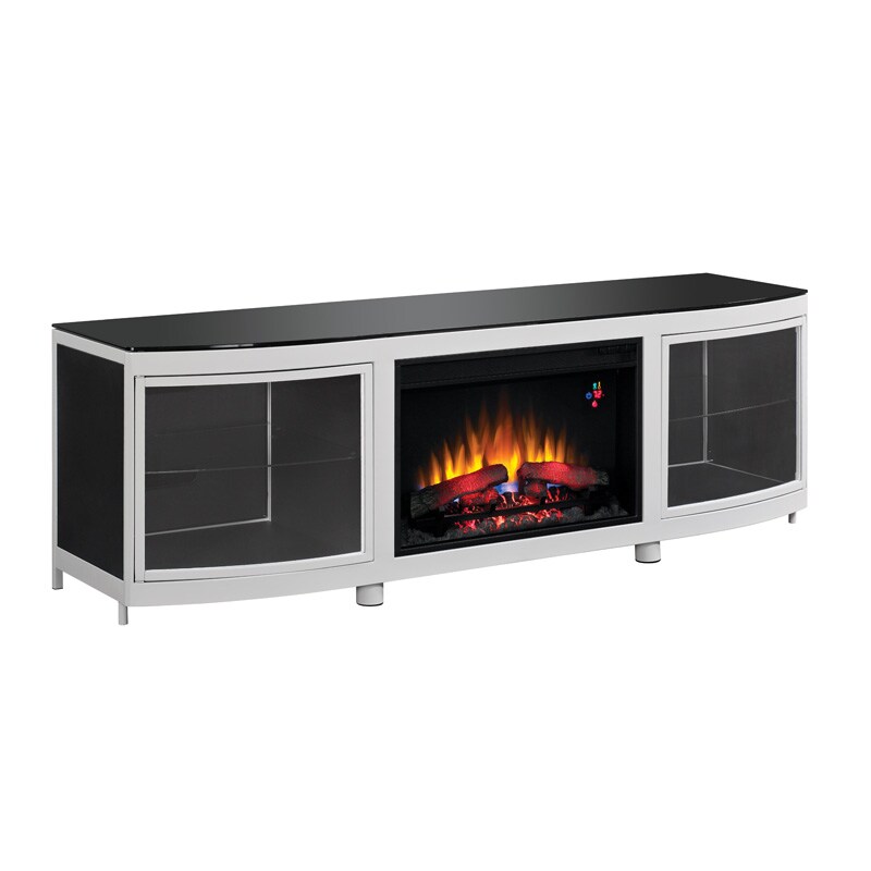 Classic Flame Gotham 75 3 Shelf Electric Fireplace Tv Console Classic Flame Gotham 75 3 Shelf Electric Fireplace Tv Console Silver Black Pcrichard Com 74709 Tco