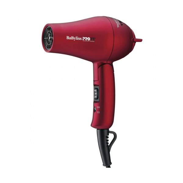 BaByliss Pro TT Tourmaline Titanium 1,000 Watt Travel Hair Dryer Red