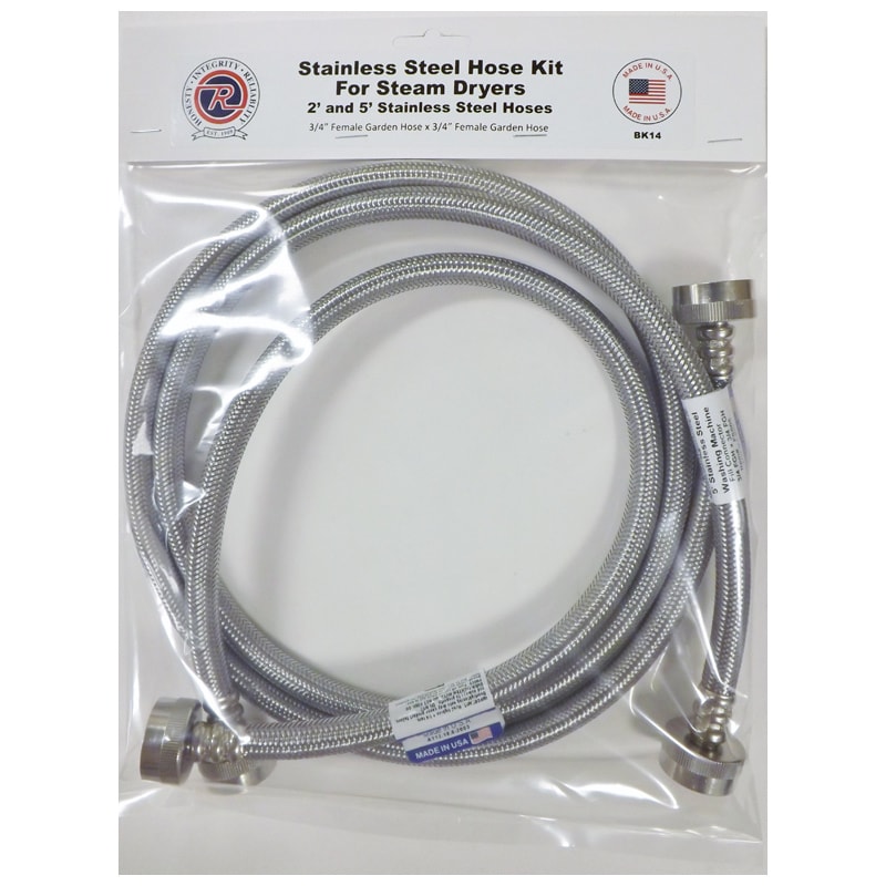 NDA 2' and 5' Stainless Steel Steam Dryer Hose BK14