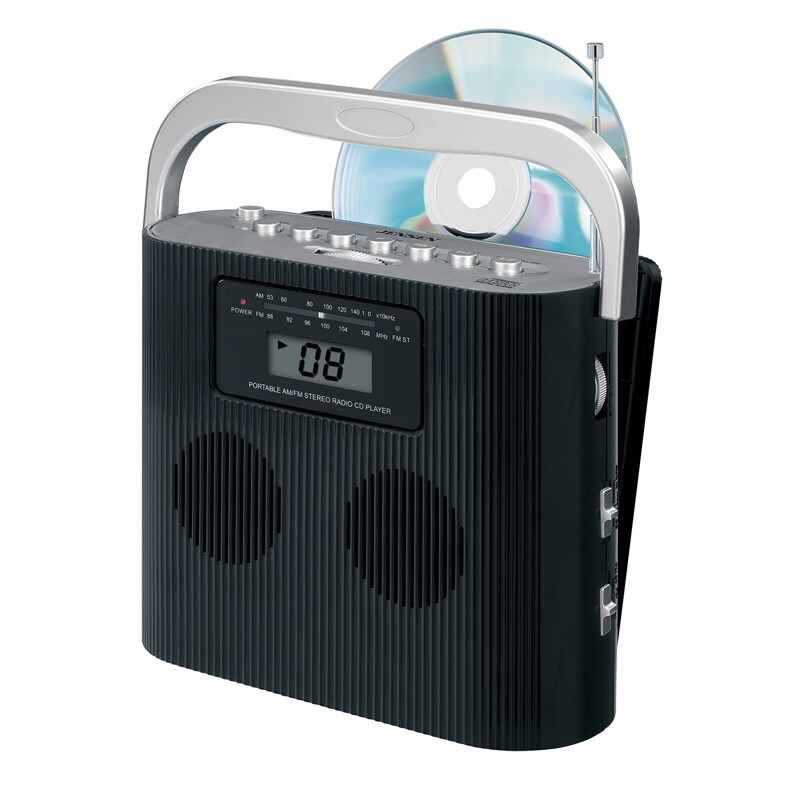 Jensen Portable AM/FM Radio with CD Player Black CD