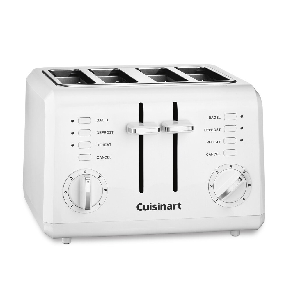 Cuisinart ExtraWide Slot 4Slice Compact Toaster White PCRichard