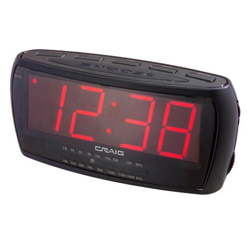 Craig AM/FM Jumbo Display Alarm Clock Radio CR41803A
