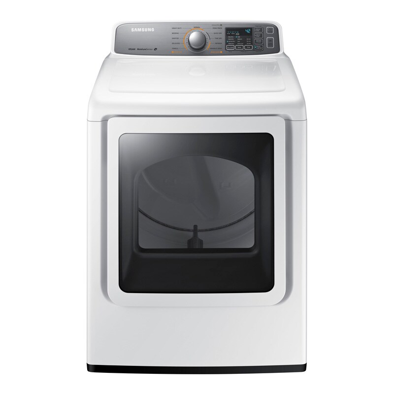 Samsung 7.4 Cu. Ft. Gas Dryer w/ Steam Cycles - White | PCRichard.com