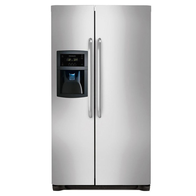 Frigidaire 22.6 Cu. Ft. Side-By-Side Refrigerator - Stainless Steel Stainless Steel Refrigerator With Black Sides
