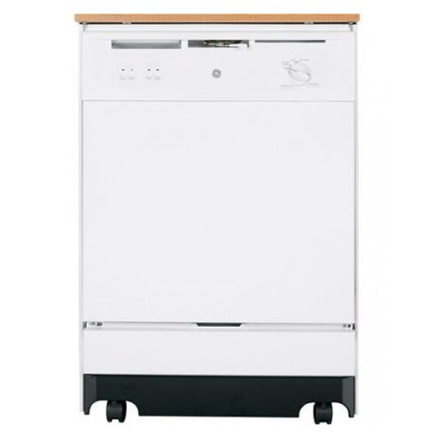 Ge Front Control Dishwasher In White 64 Dba at Renee Reed blog