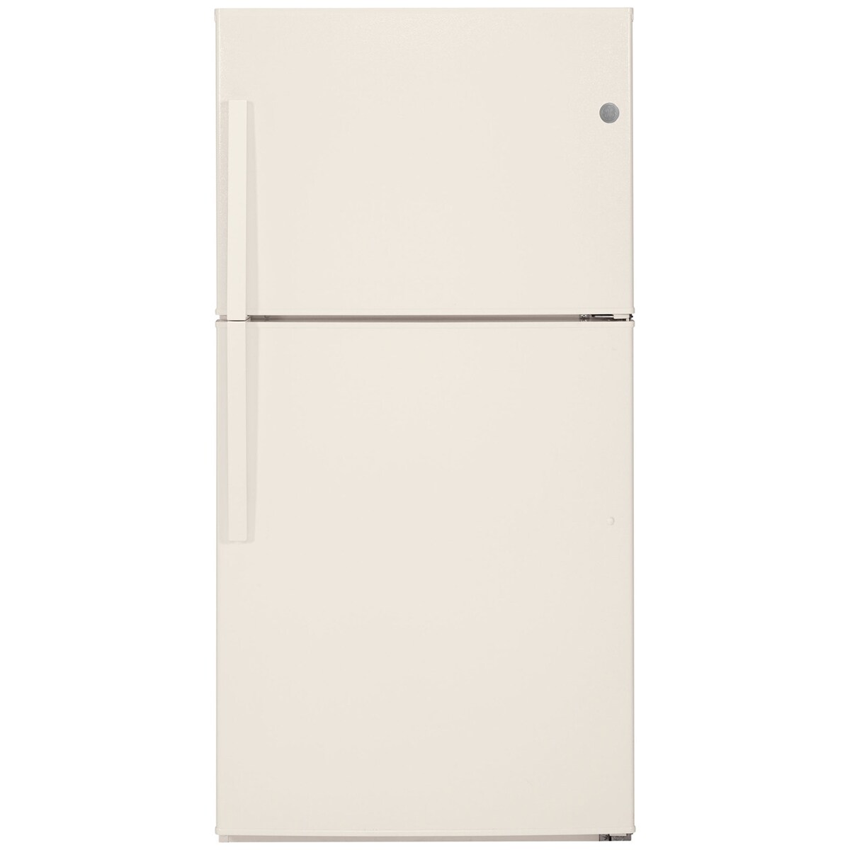 GE 21.2 Cu. Ft. Top Freezer Refrigerator Bisque on Bisque PCRichard