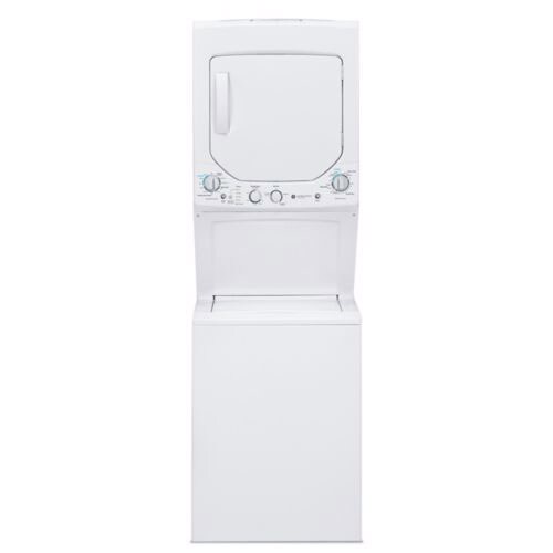 GE Stacked Washer/Electrics Dryer Combo White