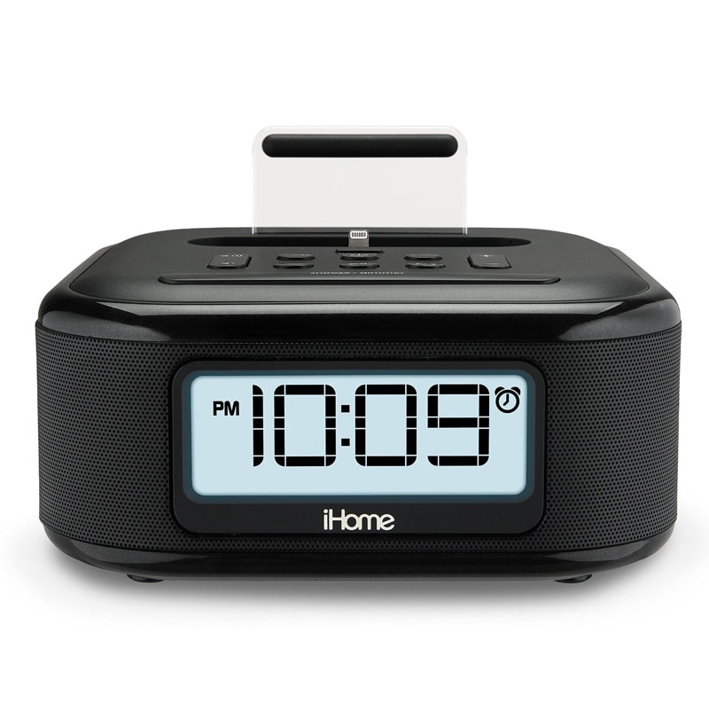 iHome iPL23 Stereo FM Clock Radio with Lighting Dock (Black