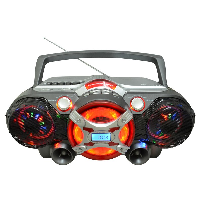 QFX Jumbo Portable AM/FM Stereo Boombox with CD, Cassette & Bluetooth