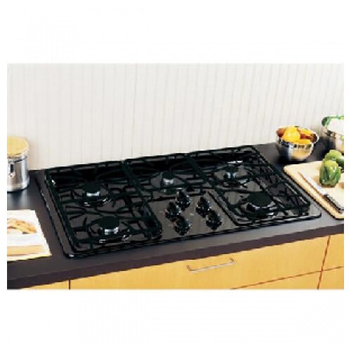 GE 35.5" Gas Cooktop Black JGP633DETBB