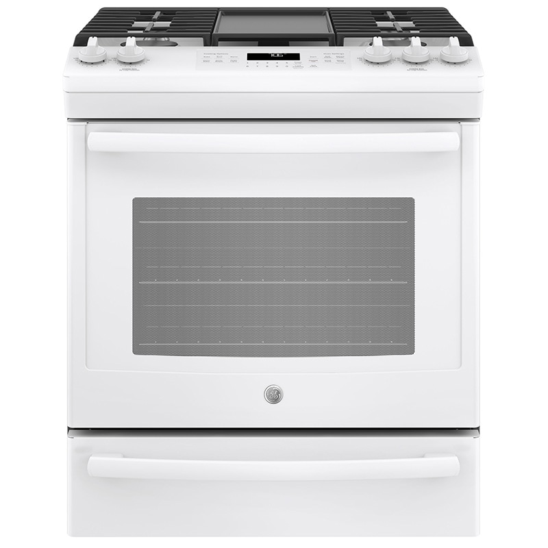 GE 30" SlideIn Gas Range White JGS760DELWW