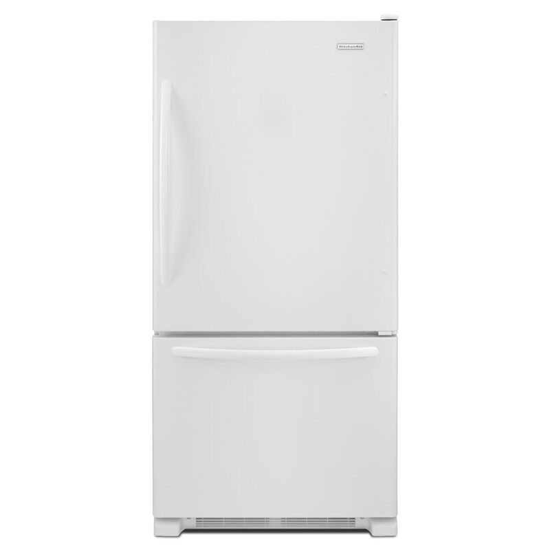 KitchenAid 18.67 Cu. Ft. Bottom Freezer Refrigerator White