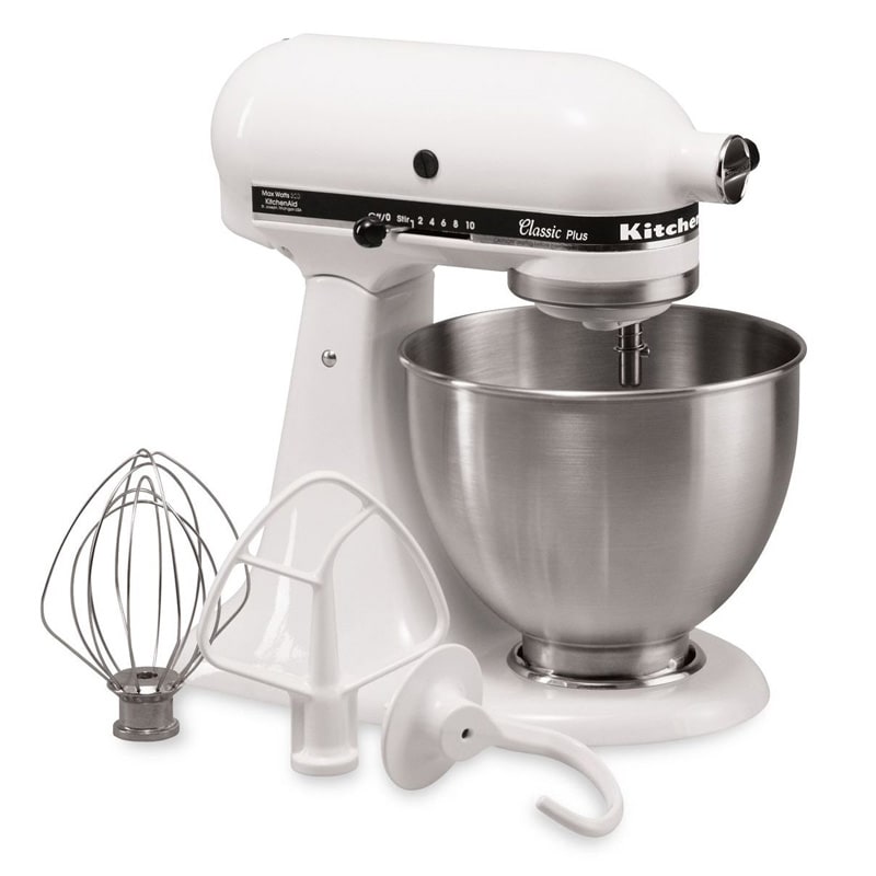 KitchenAid Classic Plus 8Speed 4.5 Quart TiltHead Stand Mixer White