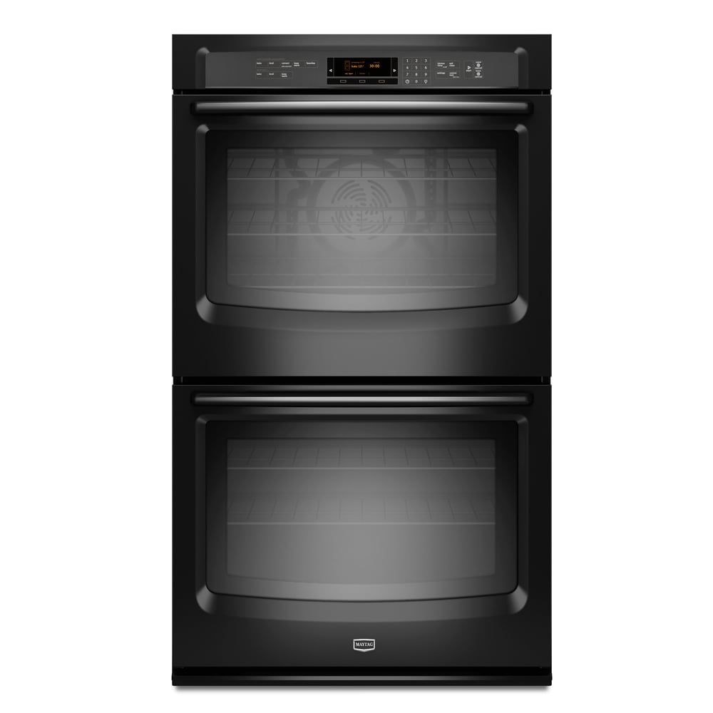 Maytag 27" Double Electric Wall Oven Black on Black