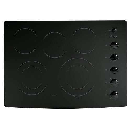 GE Profile 30" Electric Cooktop Black PP944DTBB