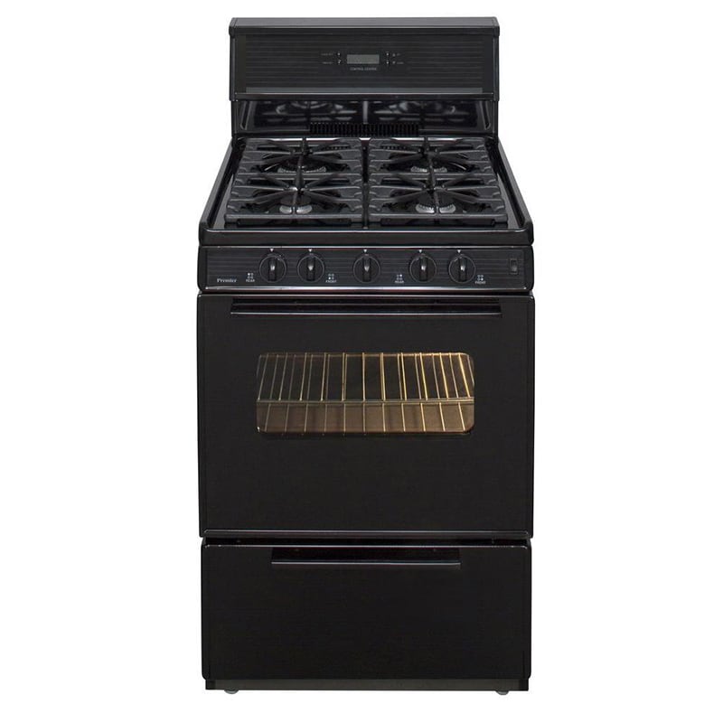 Premier 24" Free Standing Gas Range Black on Black