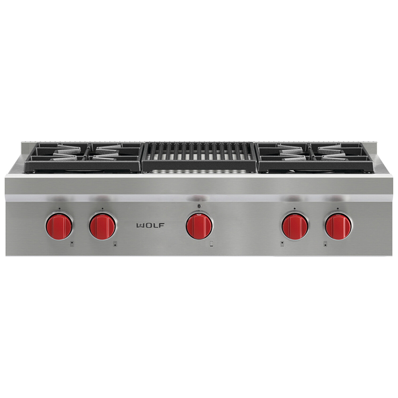 Wolf 36" Gas Cooktop Stainless Steel SRT364C