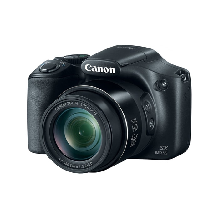 Canon 16.0 MP Point & Shoot Digital Camera Black SX520HS