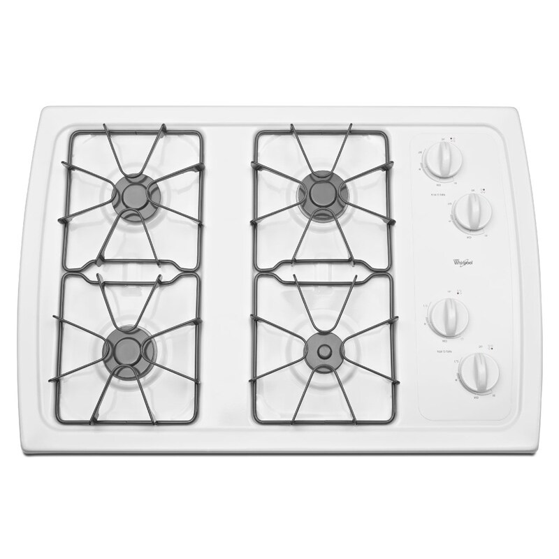 Whirlpool 30" Gas Cooktop White W3CG3014XW