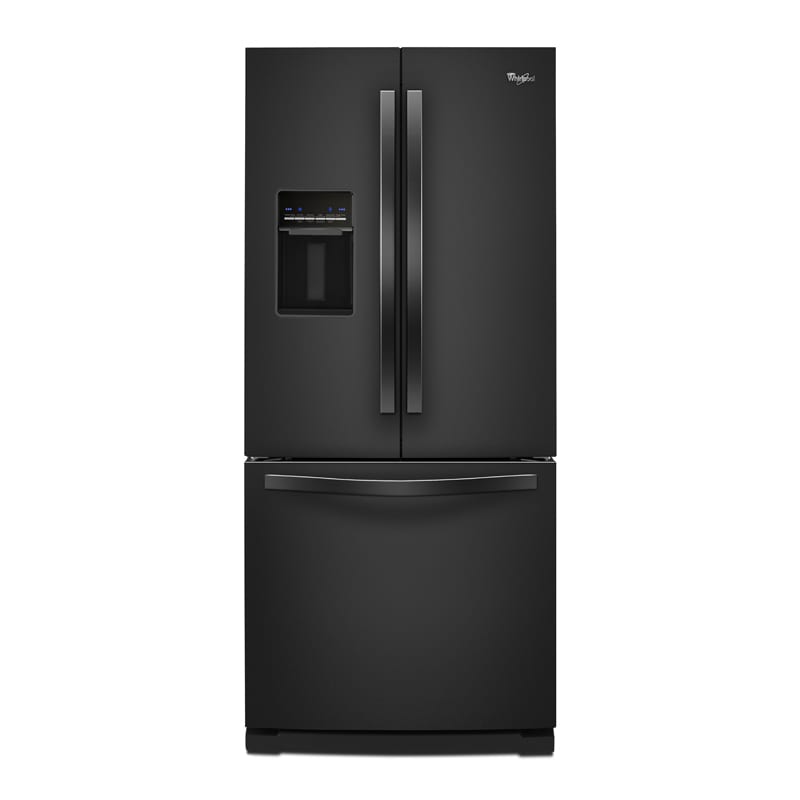 Whirlpool 19.7 Cu. Ft. French Door Refrigerator Black on Black WRF560SEYB