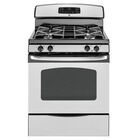 GE 30" Free Standing Gas Range - Stainless Steel with Black Sides