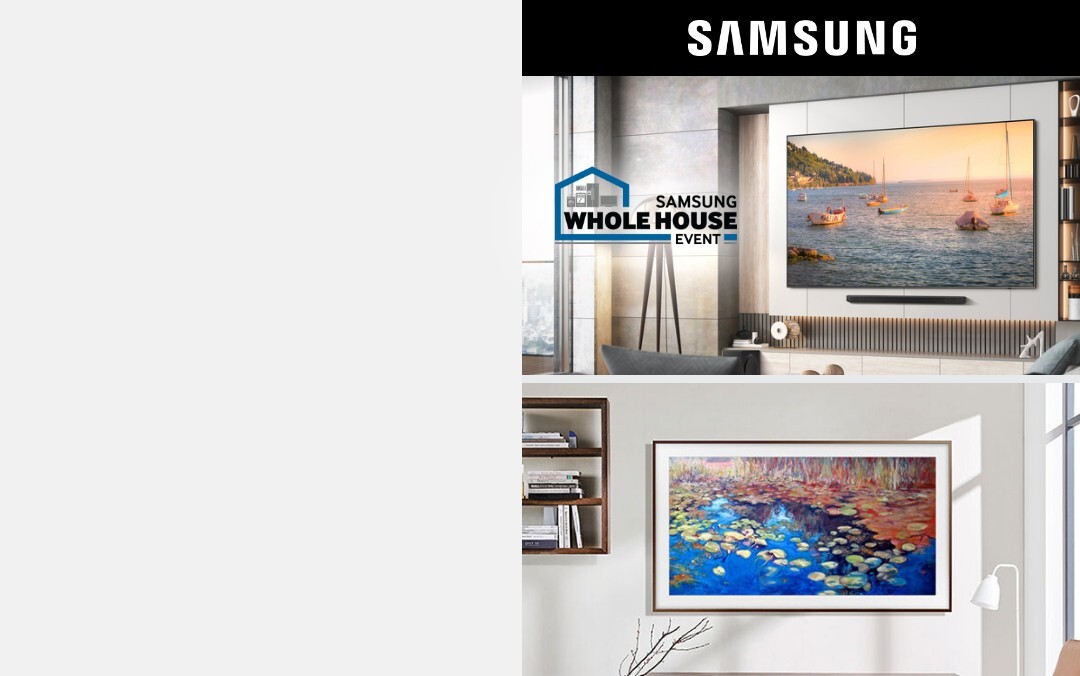 Up to 35% off, PLUS Up to $1000 off Instantly  on select Samsung Home Theater plus Free Delivery & Installation** on qualifying Samsung TVs    SHOP NOW