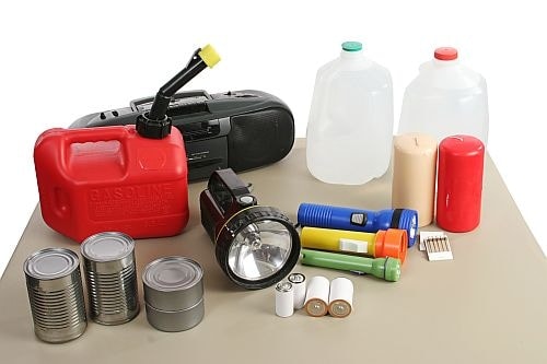 A variety of emergency supplies