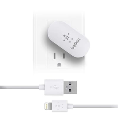 Belkin 2.1 Amp Swivel AC Charger + Lightning ChargeSync Cable for iPhone 5/iPad Gen 4, , hires