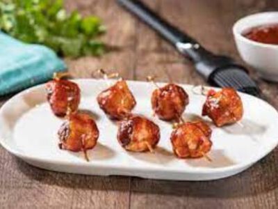 Weber's BBQ Bacon Wrapped Meatballs