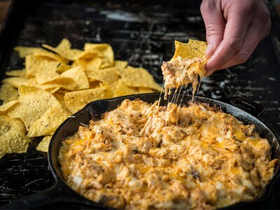 Traeger Baked Buffalo Chicken Dip