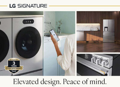 Extend the original 2 Year LG Signature Limited Warranty to 3 Years!** (up to $185 value)