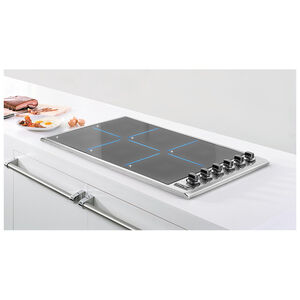 Viking 5 Series 36 in. 6-Burner Induction Cooktop with Simmer Burner & Power Burner - Stainless Steel, , hires