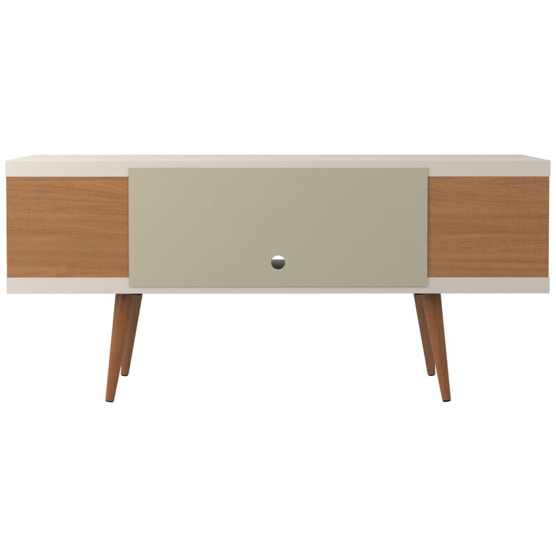 Manhattan Comfort Utopia 53" TV Stand - Off White & Maple Cream, , hires
