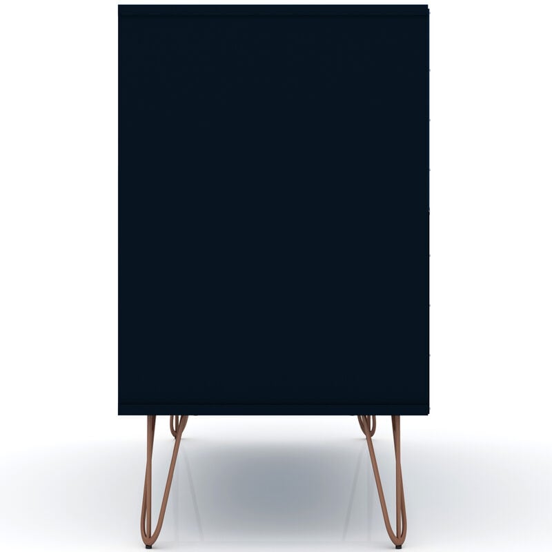 Manhattan Comfort Rockefeller Mid-Century Modern 3-Drawer Dresser - Tatiana Midnight Blue, Midnight Blue, hires