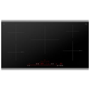 Bosch 800 Series 37 in. 5-Burner Smart Induction Cooktop with Stainless Steel Frame & Power Burner - Black, , hires