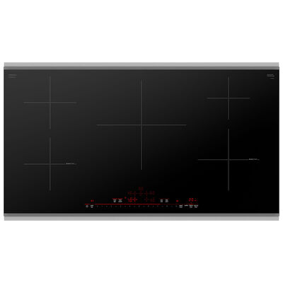 Bosch 800 Series 37 in. 5-Burner Smart Induction Cooktop with Stainless Steel Frame & Power Burner - Black | NIT8660SUC