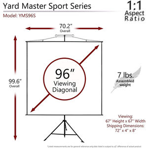 Elite Screens 96" Yardmaster Sport Outdoor-Indoor Screen, , hires