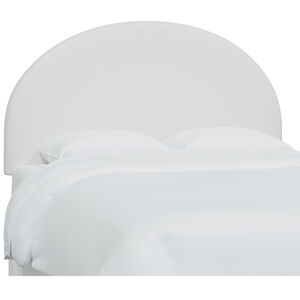 Skyline Furniture Rounded Velvet Twin Headboard - White, , hires