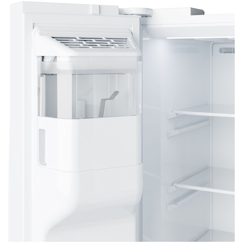 GE 36 in. 23.6 cu. ft. Counter Depth Side-by-Side Refrigerator with Ice & Water Dispenser - White, , hires