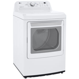 LG 27 in. 7.3 cu. ft. Gas Dryer with Sensor Dry Technology - White, White, hires
