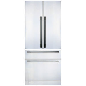Signature Kitchen Suite 36 in. Panel Kit for Built-in French Door Refrigerator - Stainless Steel