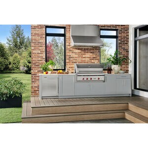 Wolf 42 in. 3-Burner Built-In Natural Gas Grill with Rotisserie, Sear Burner & Smoker Box - Stainless Steel, , hires