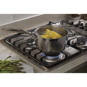 GE 30 in. 4-Burner Natural Gas Cooktop with Simmer Burner & Power Burner - Stainless Steel, Stainless Steel, hires