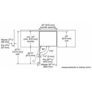 Thermador Freedom Collection 24 in. Undercounter Wine Cooler with Wood Racks, Dual Temperature Zones & 41 Bottle Capacity - Custom Panel Ready, , hires