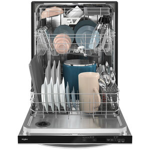 Whirlpool 24 in. Top Control Dishwasher with 47 dBa Sound Level & 3rd-Rack - Fingerprint Resistant Stainless, Fingerprint Resistant Stainless, hires